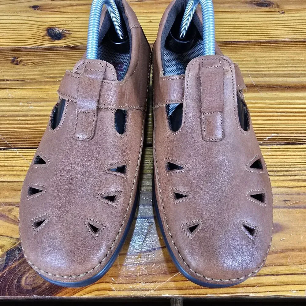 SAS Roamer Comfort Loafer Womens Size 10 Chestnut Leather Orthopedic Shoes MINTY